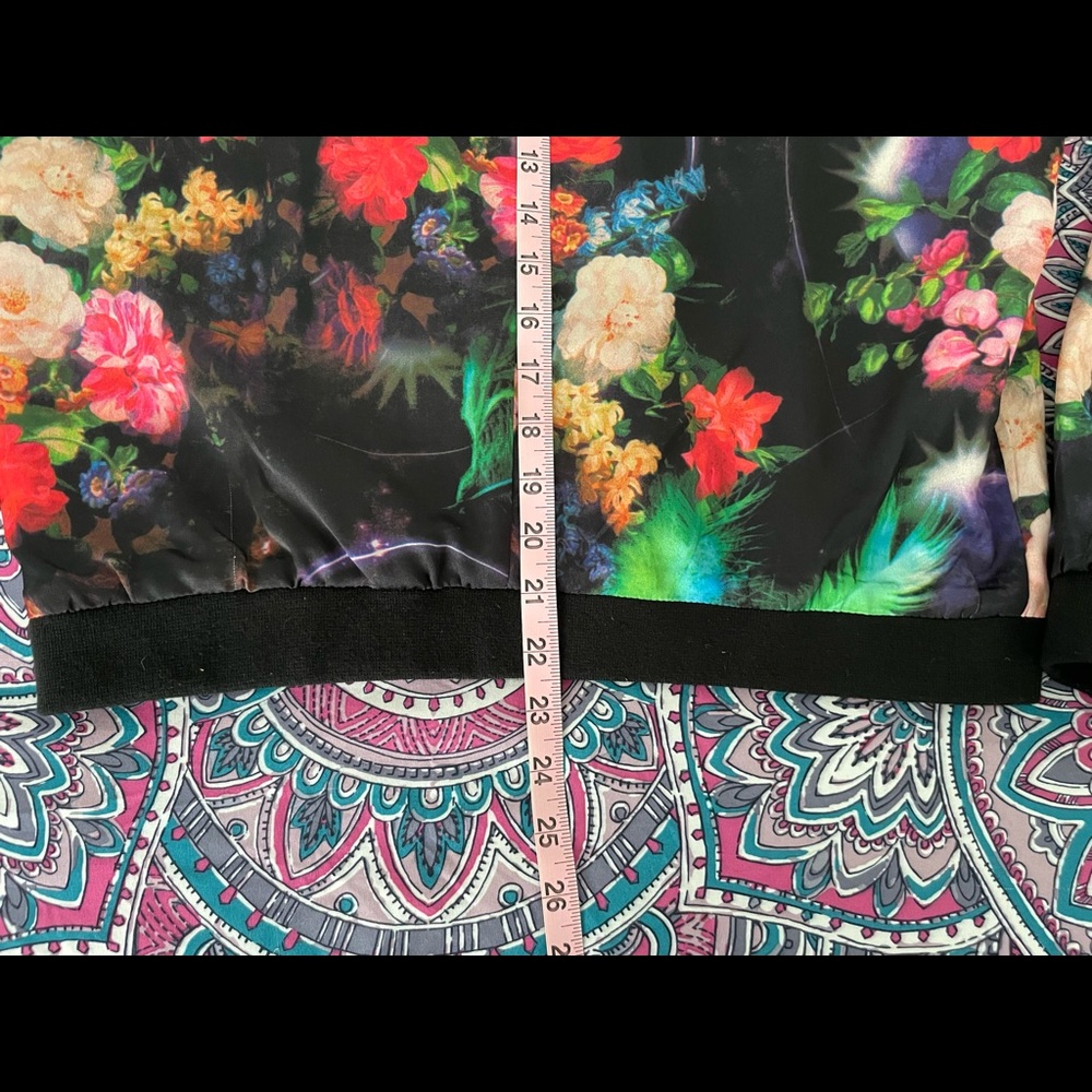 Floral Satin Finish Bomber Jacket - Picture 8 of 14